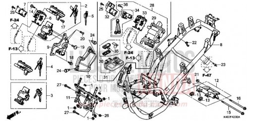 CARROSSERIE DE CHASSIS (NSS125DF/ADF/ADH) NSS125ADF de 2015